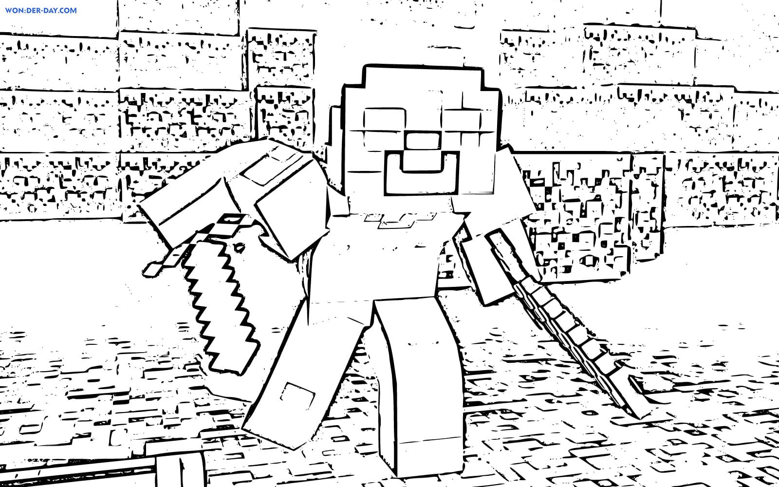 Imagenes De Minecraft Para Colorear Dibujos Herobrine Creeper Zombie ...