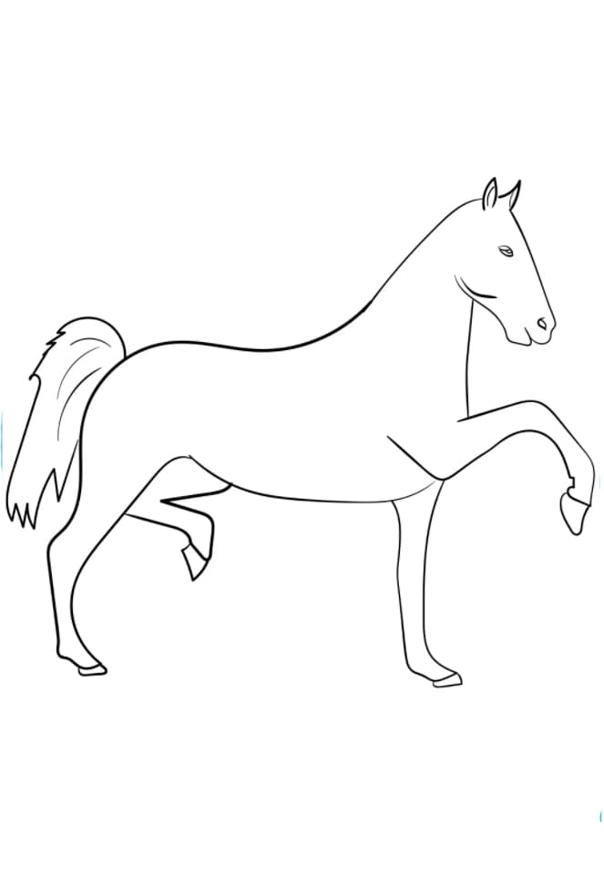 Лошадь шагает