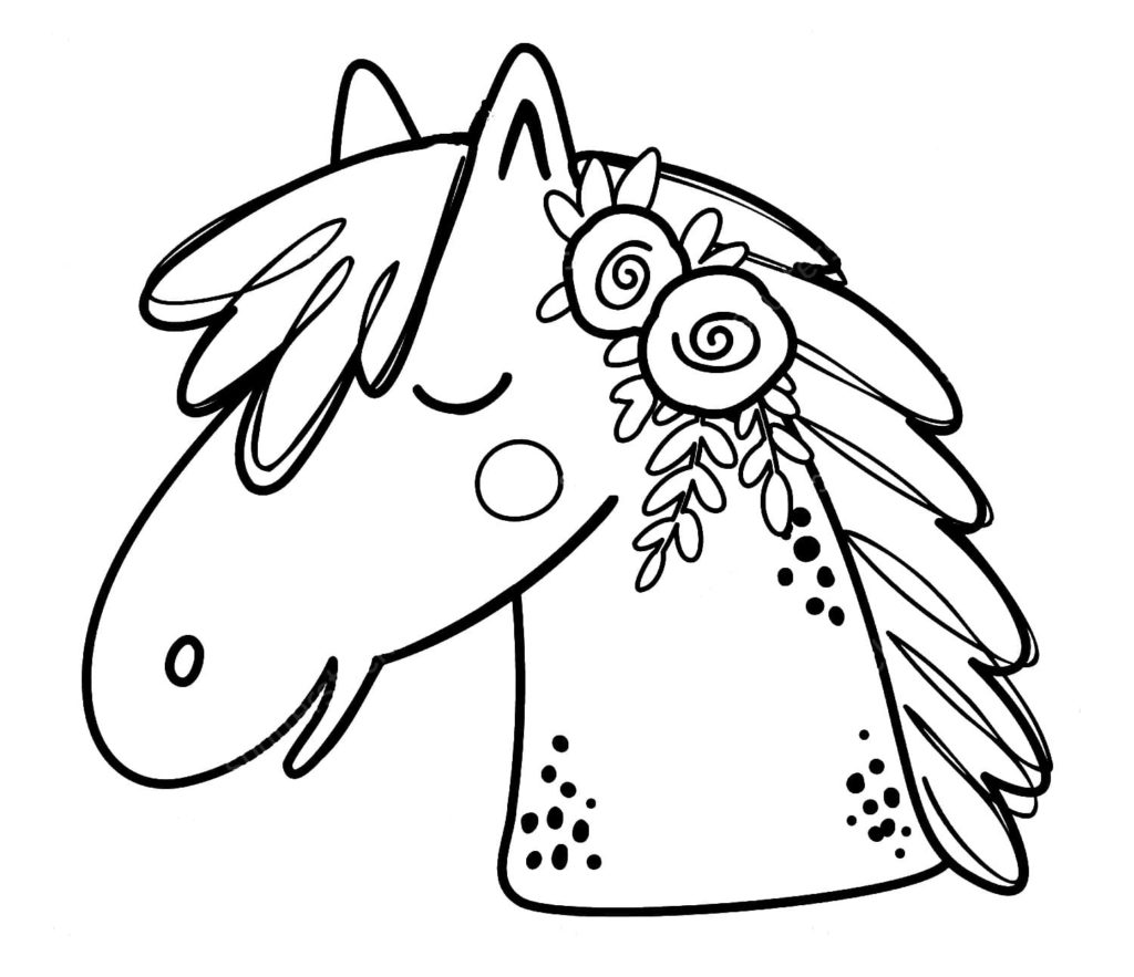 Kawaii-Pferdekopf