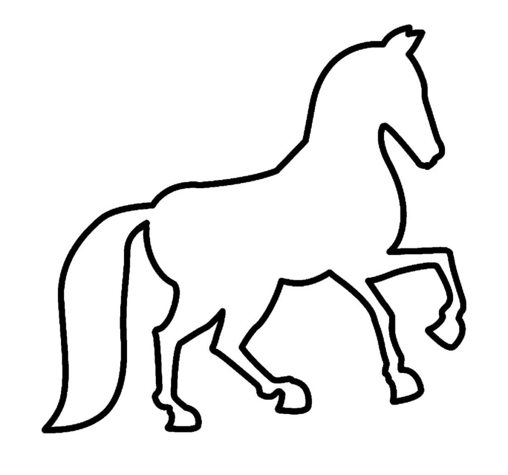 Desenho de Cavalo pulando baia para colorir - Tudodesenhos