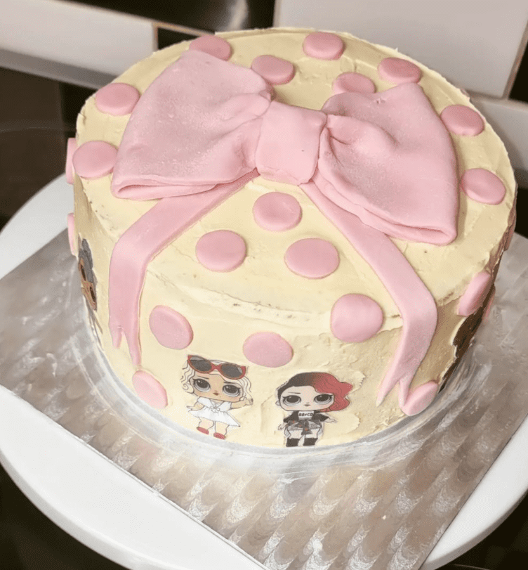 Cake with a bow