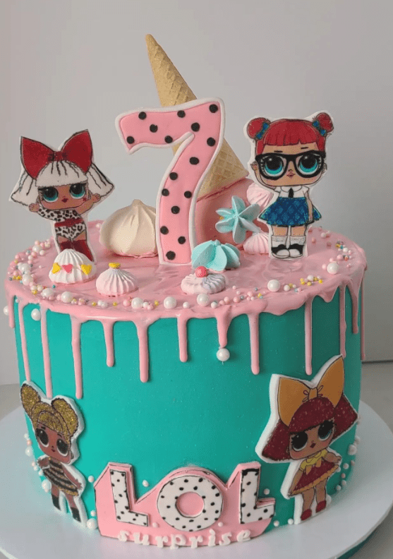 Gâteau pour une fille de 7 ans