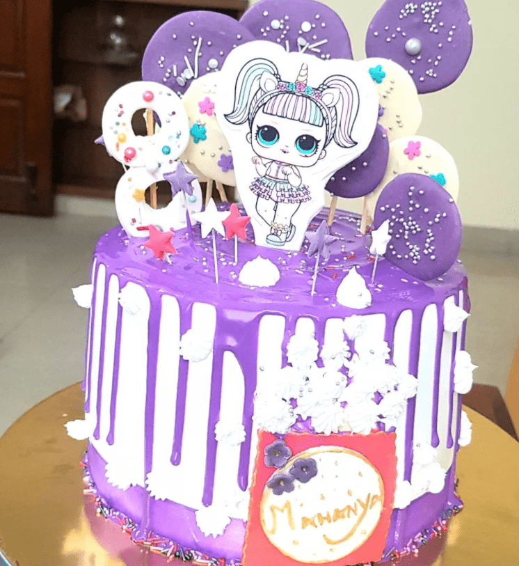 lol gâteau violet