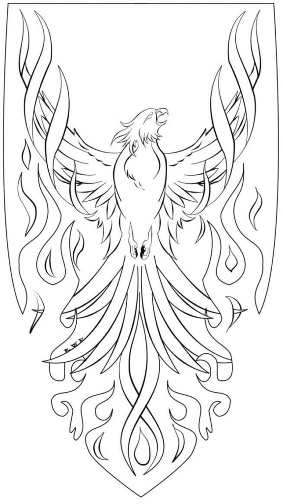 phoenix easy coloring book