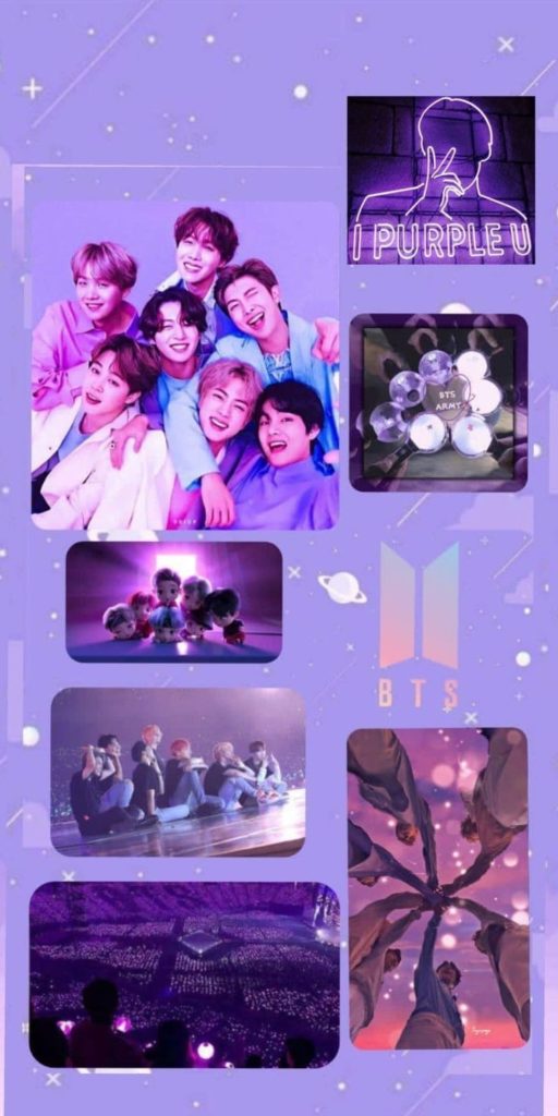 BTS purple phone wallpaper
