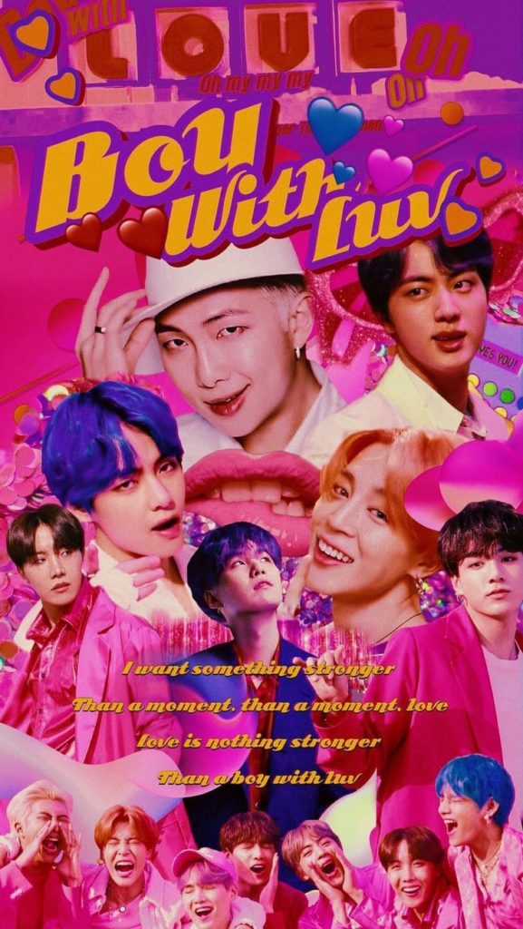 BTS pink phone wallpaper