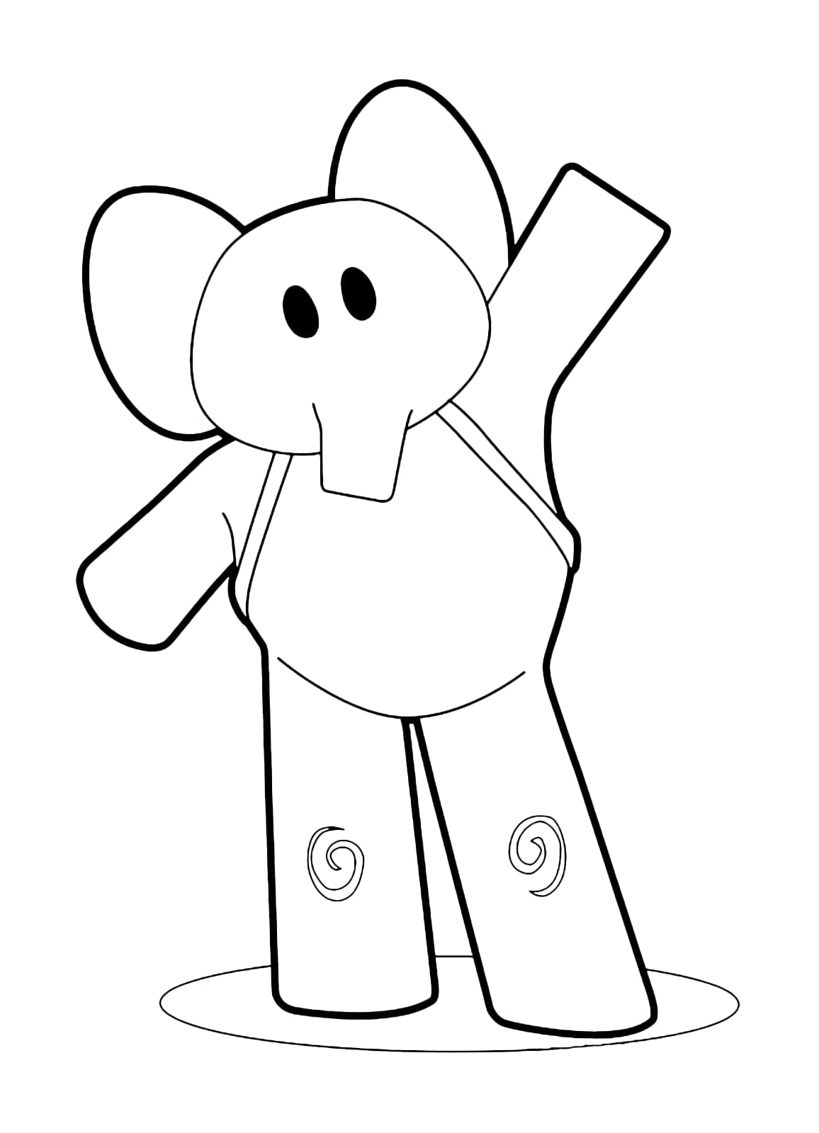 Drawings To Paint & Colour Pocoyo - Print Design 018