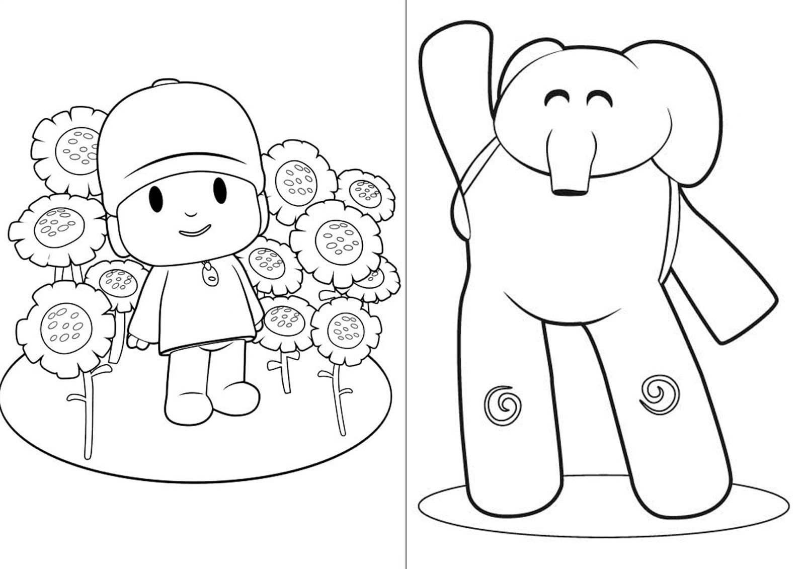 Elly and Pocoyo Coloring Pages - Pocoyo Coloring Pages - Coloring Pages  para crianças e adultos