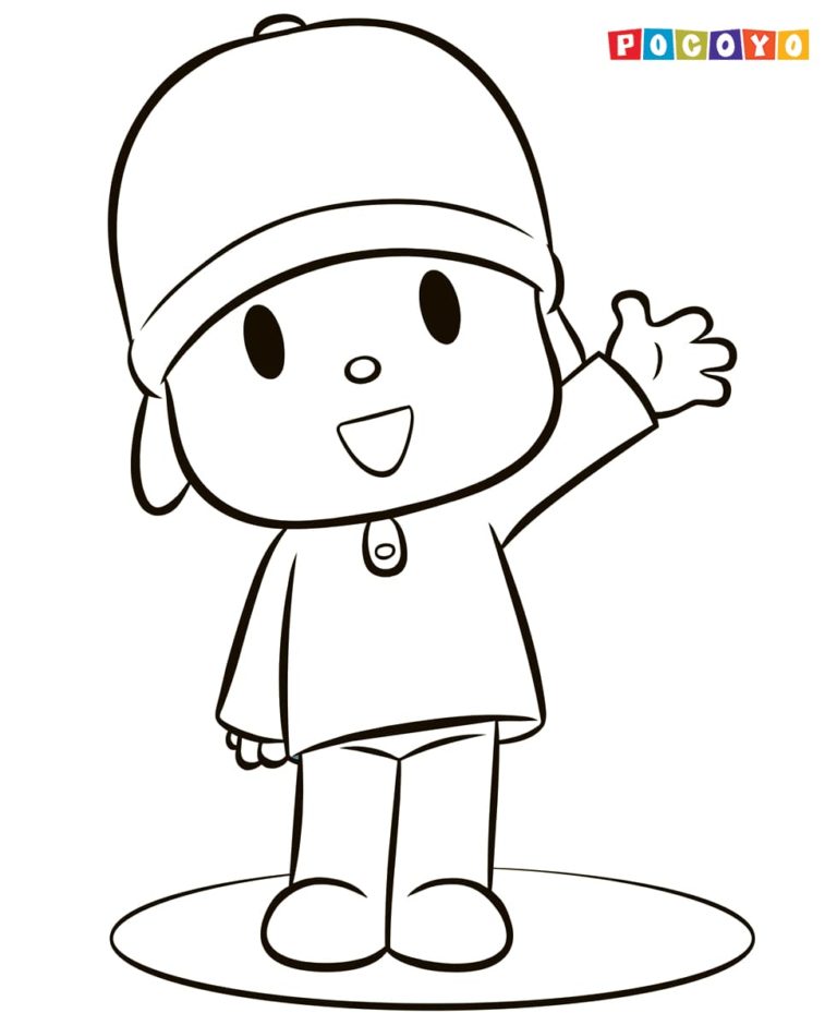 mr brown coloring pages for children pocoyo