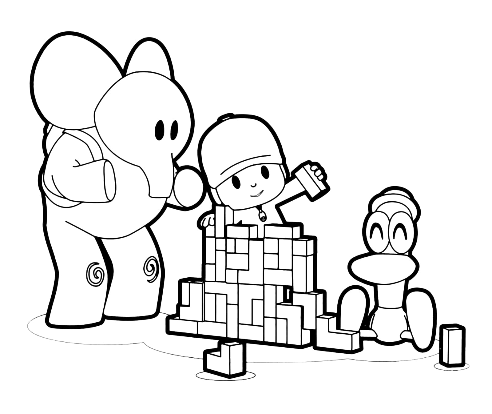 Desenhos de Pocoyo para colorir - Bora Colorir