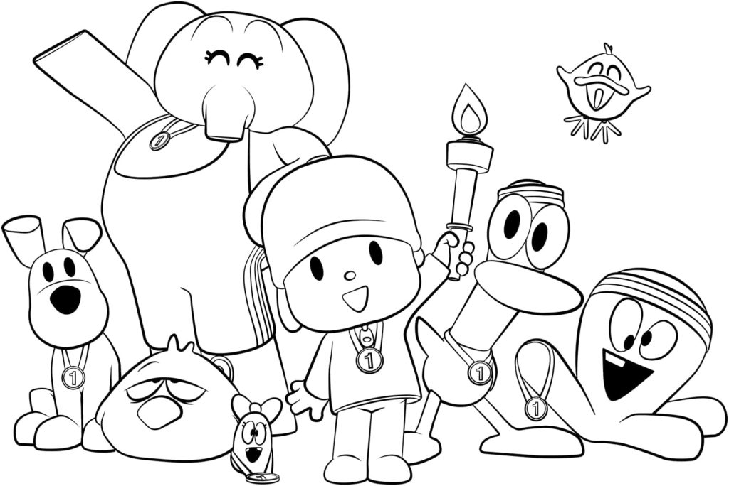 Pocoyo and other characters