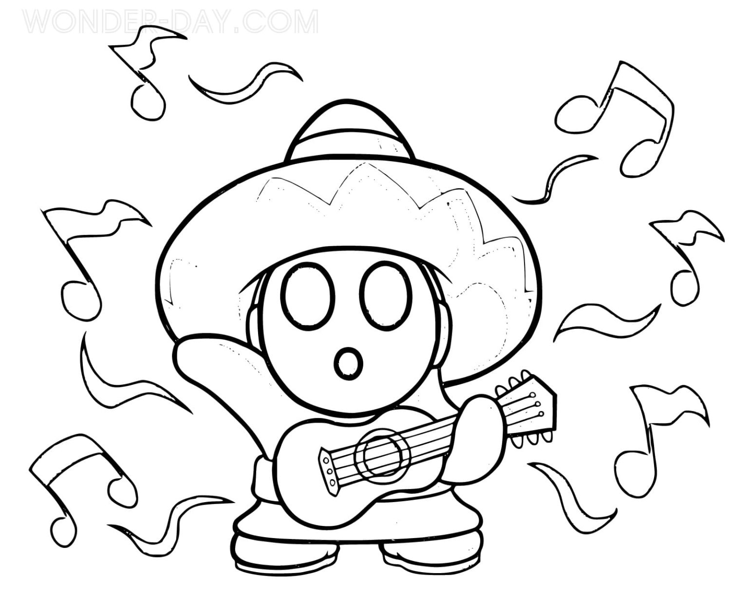 Shy Guy Mario Coloring Pages | WONDER DAY — Coloring pages for children ...