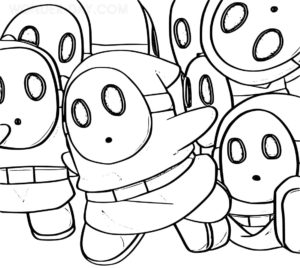 Shy Guy Mario Coloring Pages | WONDER DAY — Coloring pages for children ...