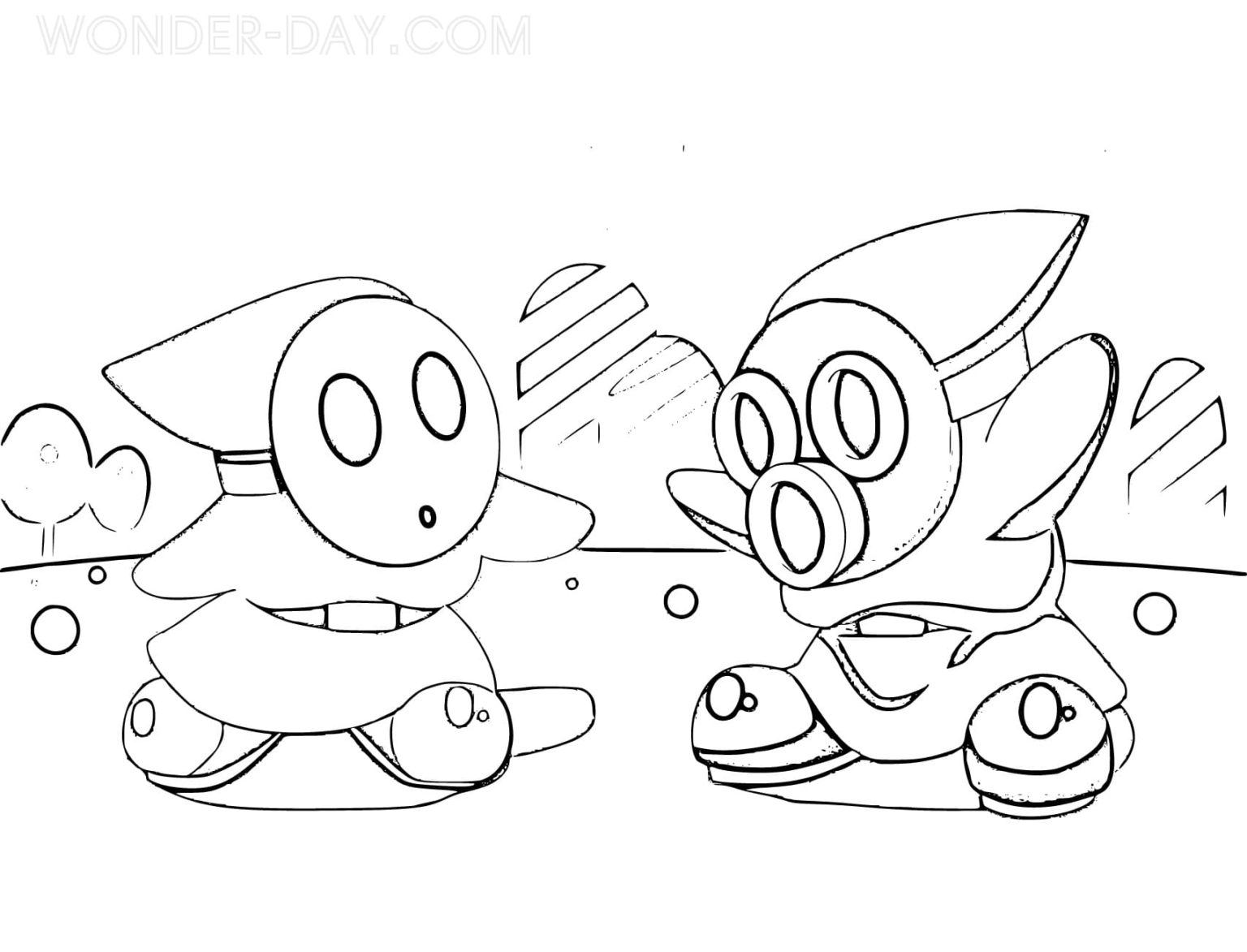Shy Guy Mario Coloring Pages | WONDER DAY ??? Coloring pages for children ...
