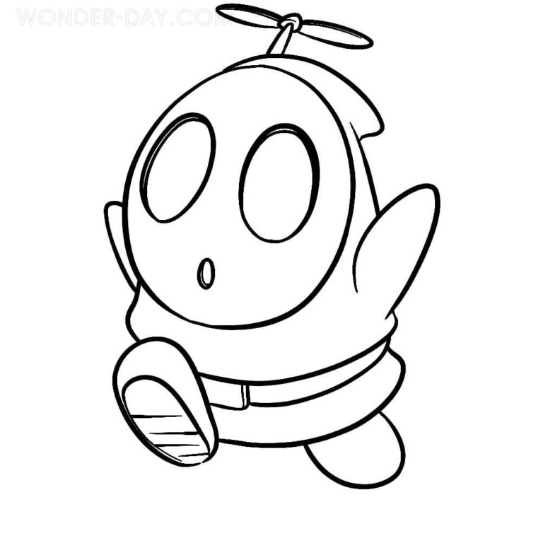 Shy Guy Mario Coloring Pages | WONDER DAY — Coloring pages for children ...