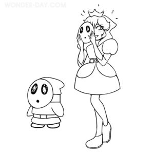 Shy Guy Mario Coloring Pages | WONDER DAY — Coloring pages for children ...