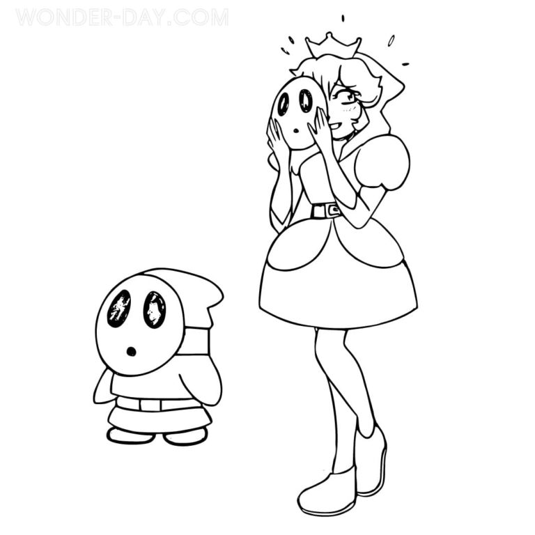 Shy Guy Mario Coloring Pages WONDER DAY — Coloring pages for children