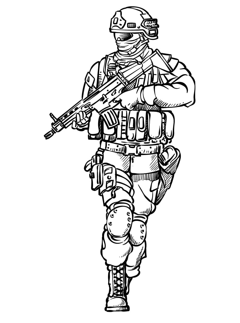Desenho de soldado bonito para colorir  Desenhos para colorir e imprimir  gratis
