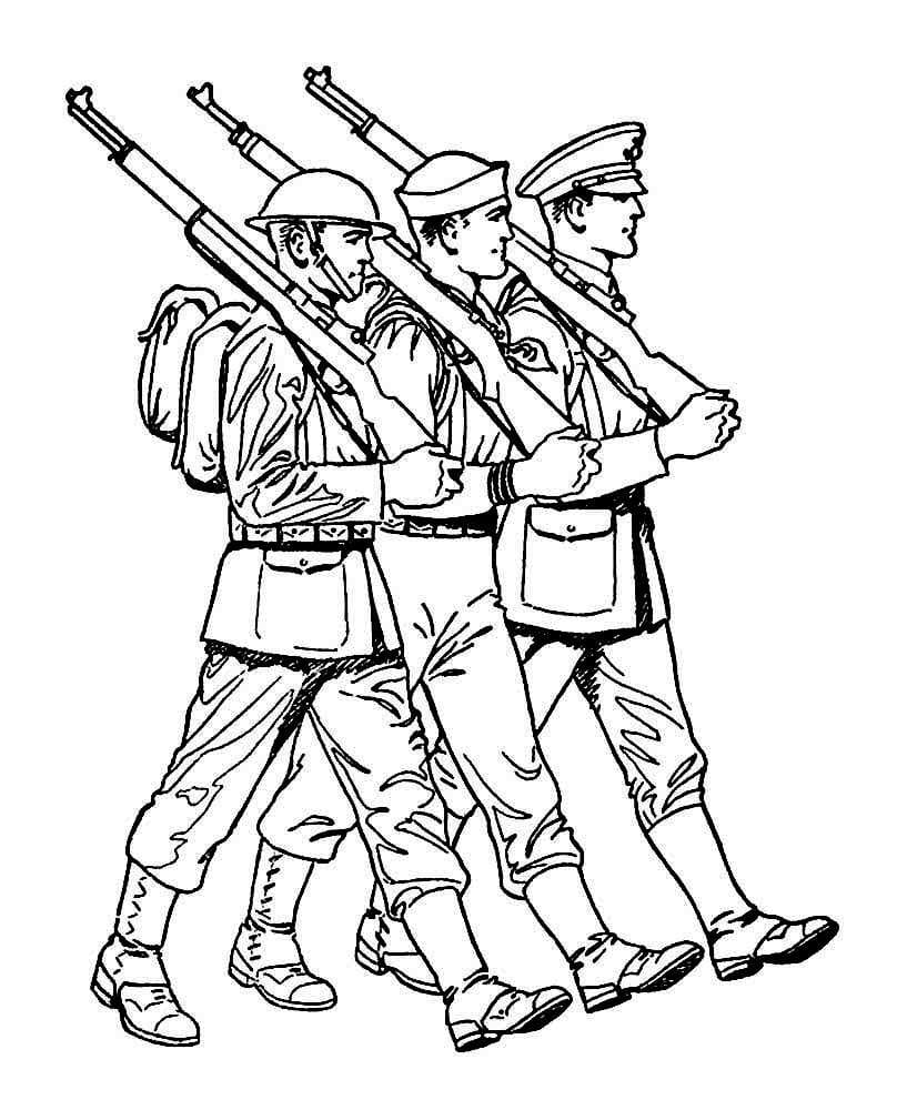 Trois soldats