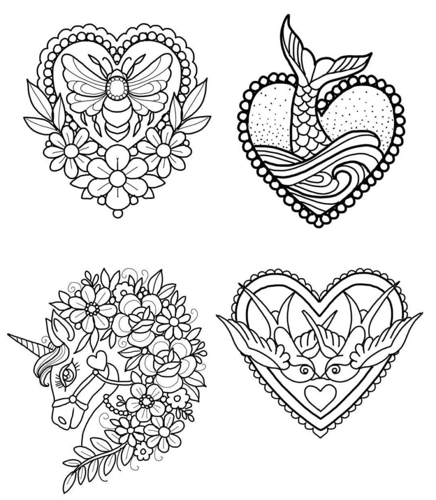 tatuagem de coração para meninas