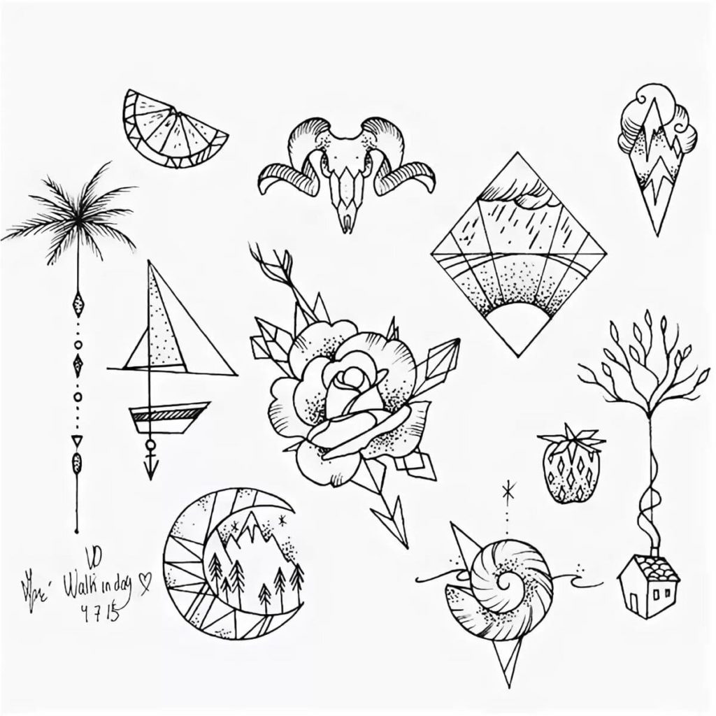 Small tattoos for coloring