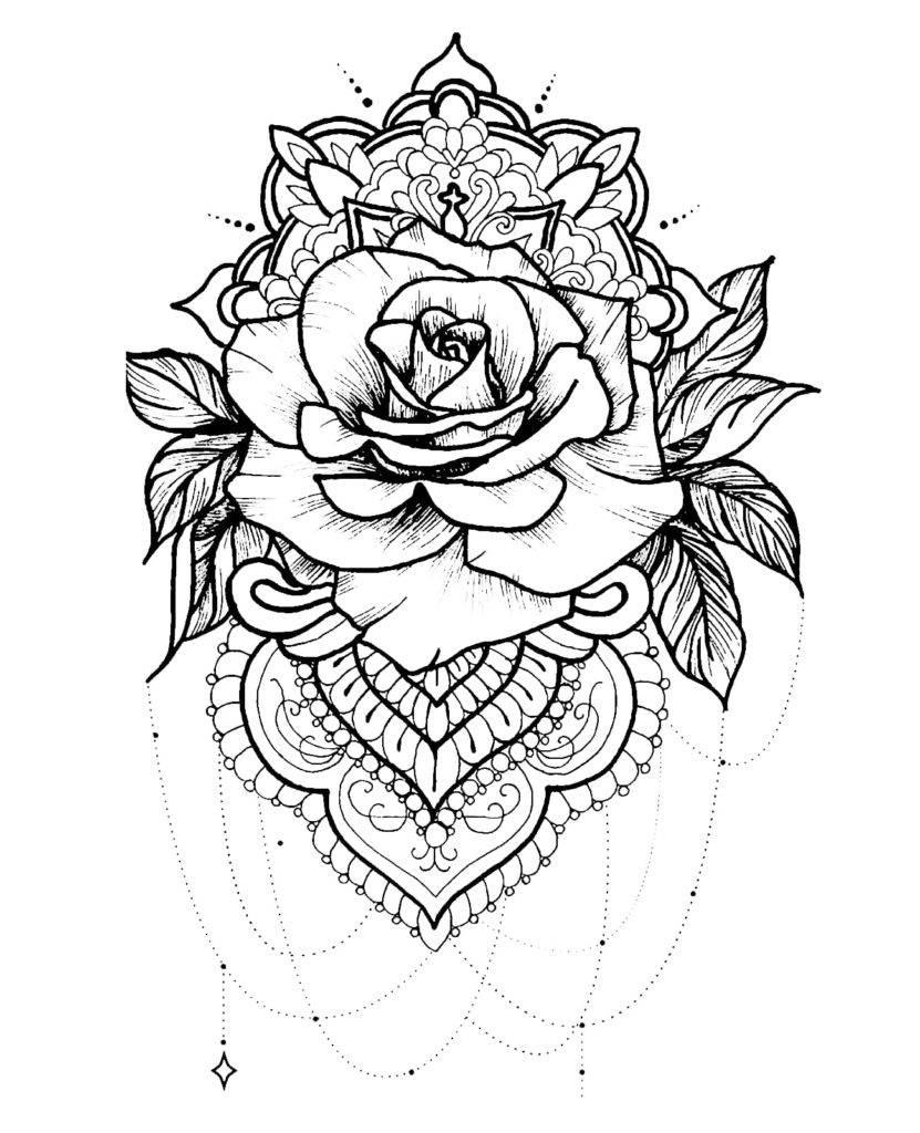 Rose tattoo sketch