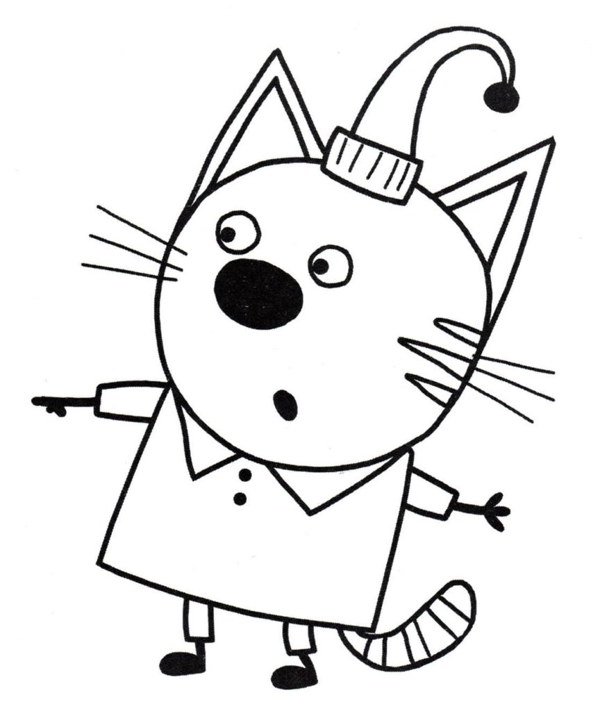 Compote Cat coloring page