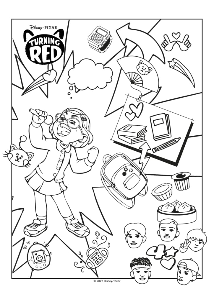 Turning Red coloring page