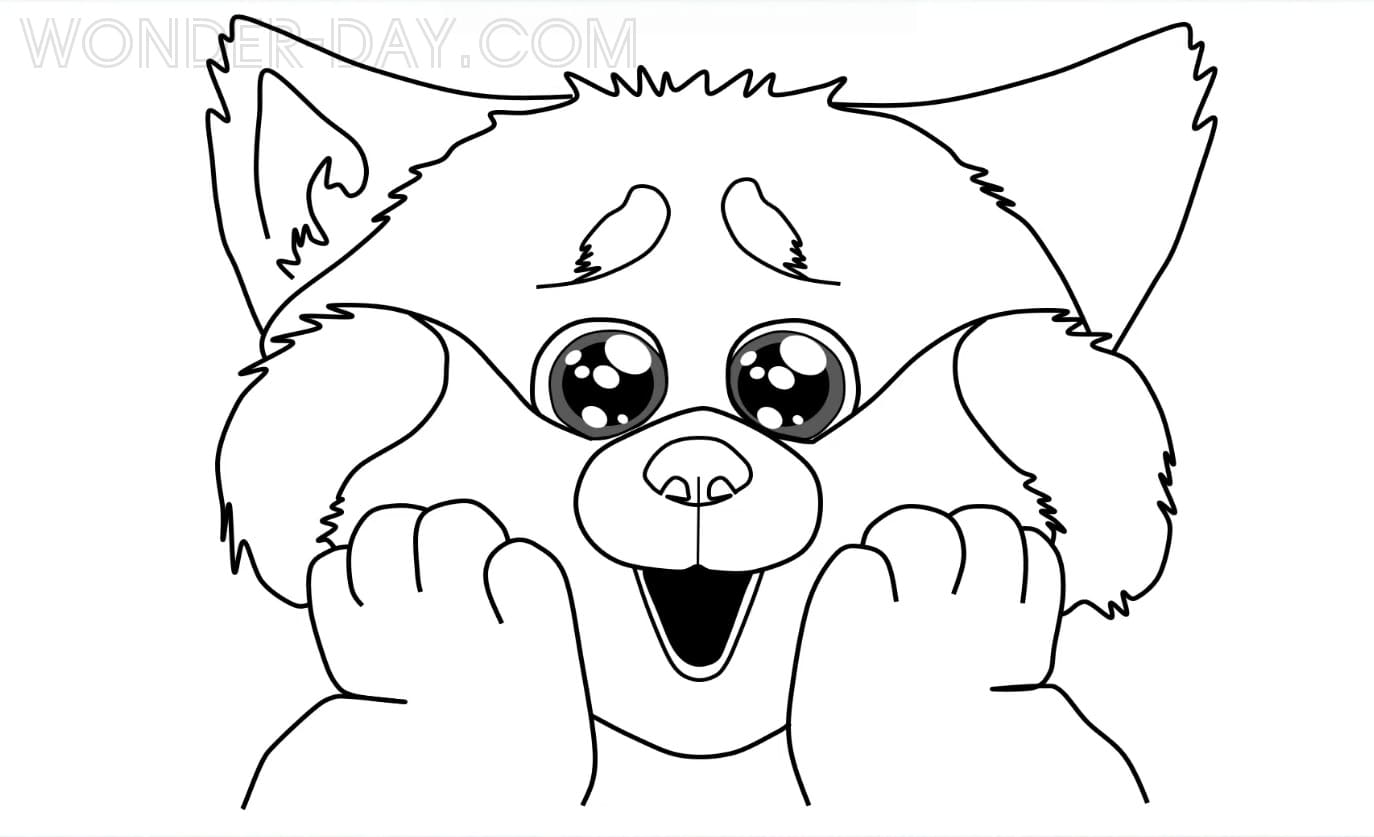 red panda coloring pages