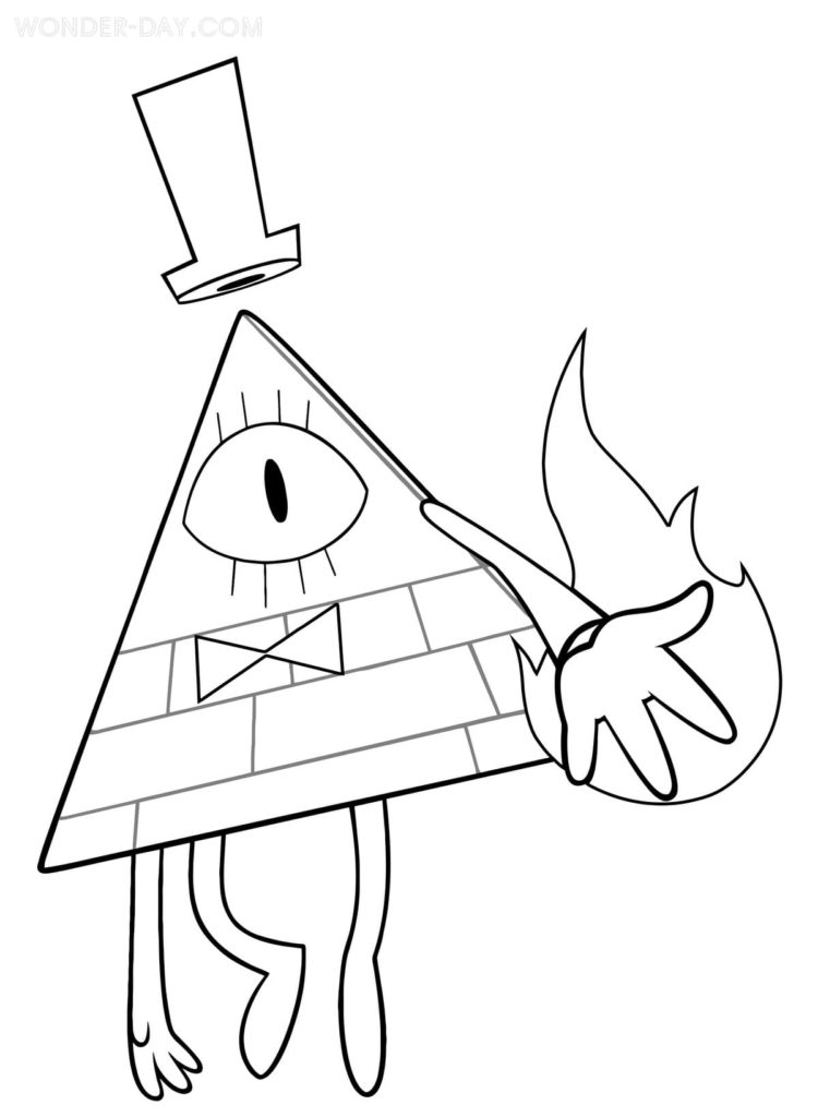 Bill Cipher with fire