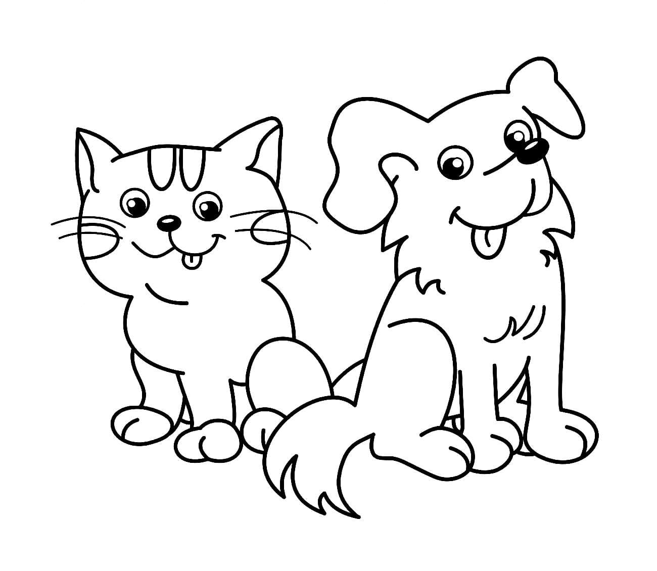 Mecánico Electrónico rosado Dibujos de Perros y Gatos para colorear | Wonder-Day