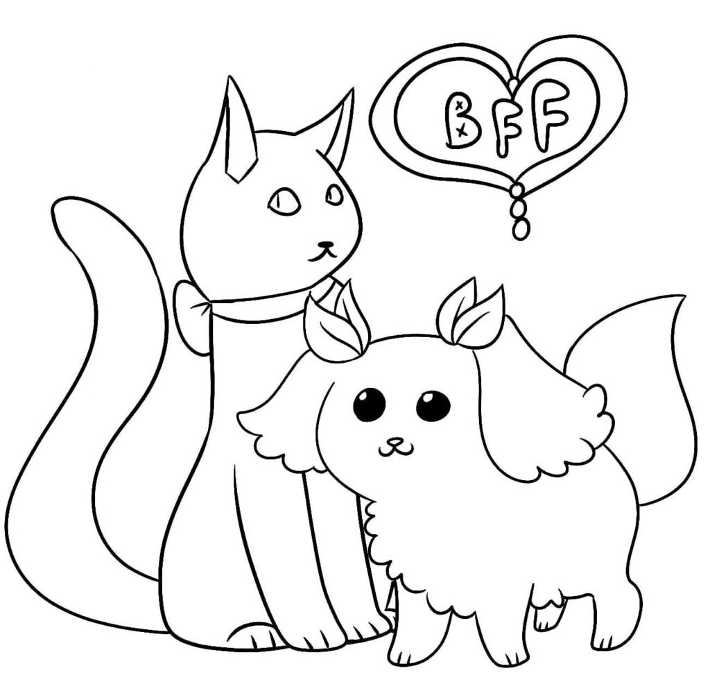 Beste Freunde Hund und Katze