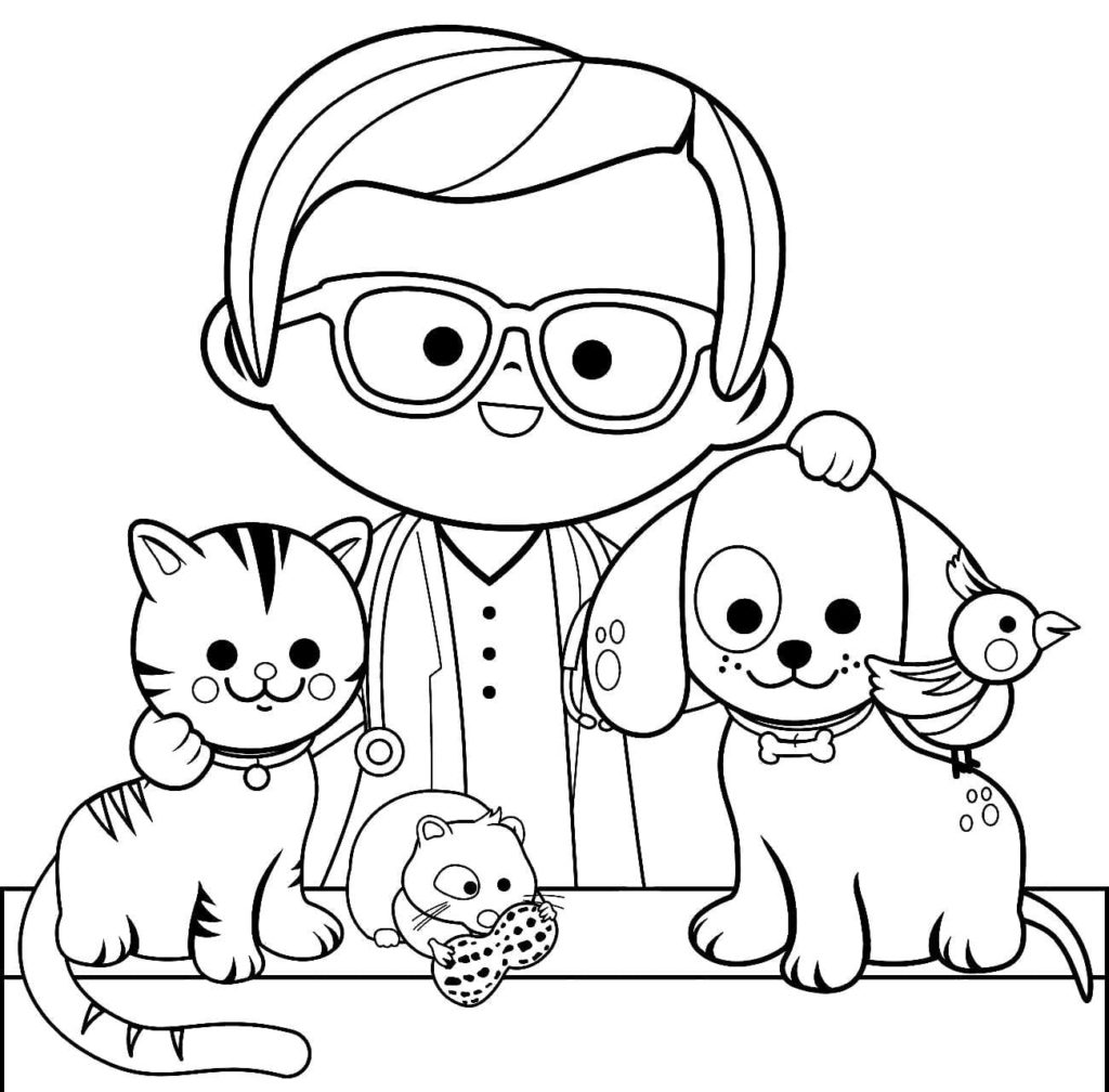Tierarzt und Tiere