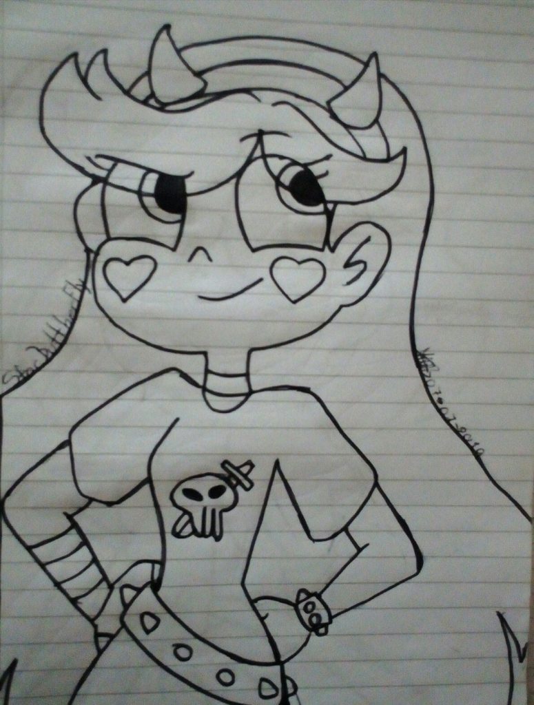 Звездная принцесса рисунок карандашом