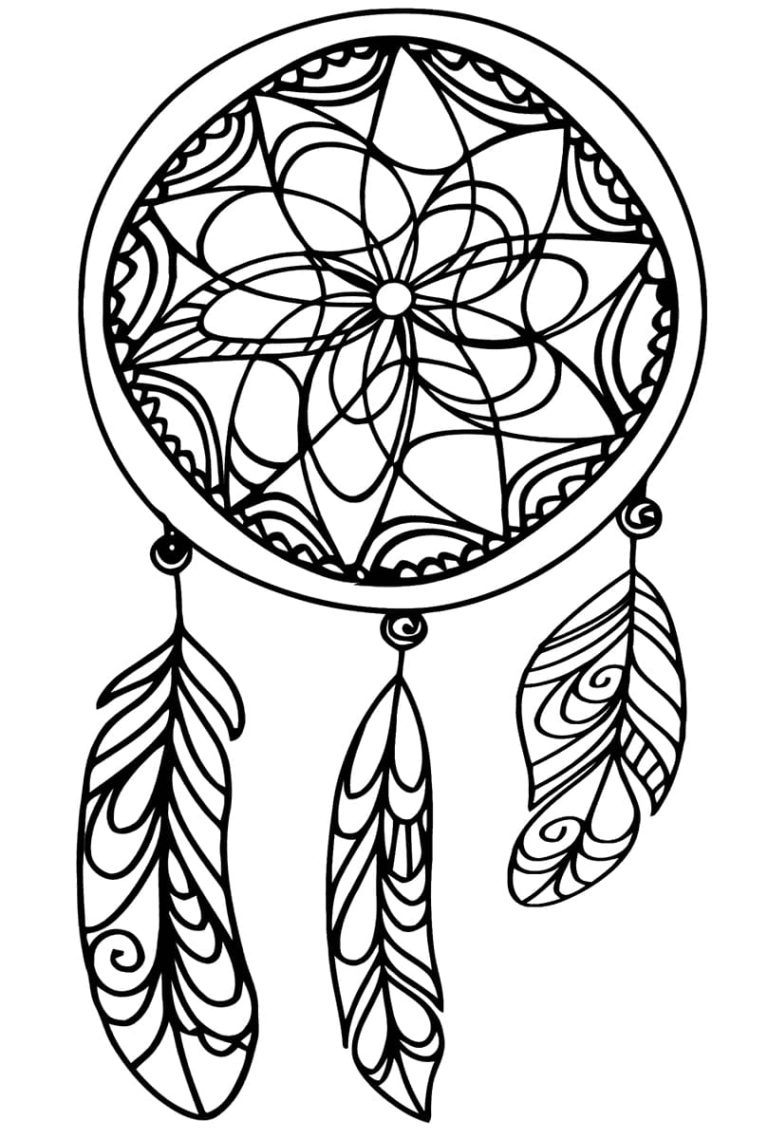 Dreamcatcher Coloring Pages | WONDER DAY — Coloring pages for children ...
