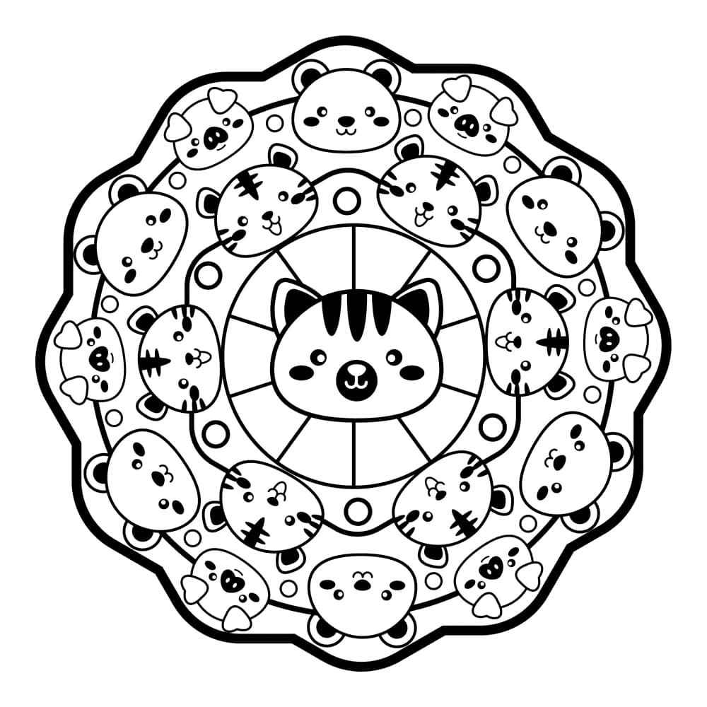 Mandala animals for kids