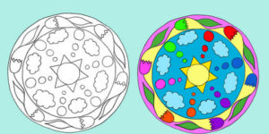 Desenhos de Mandala para crianças para colorir