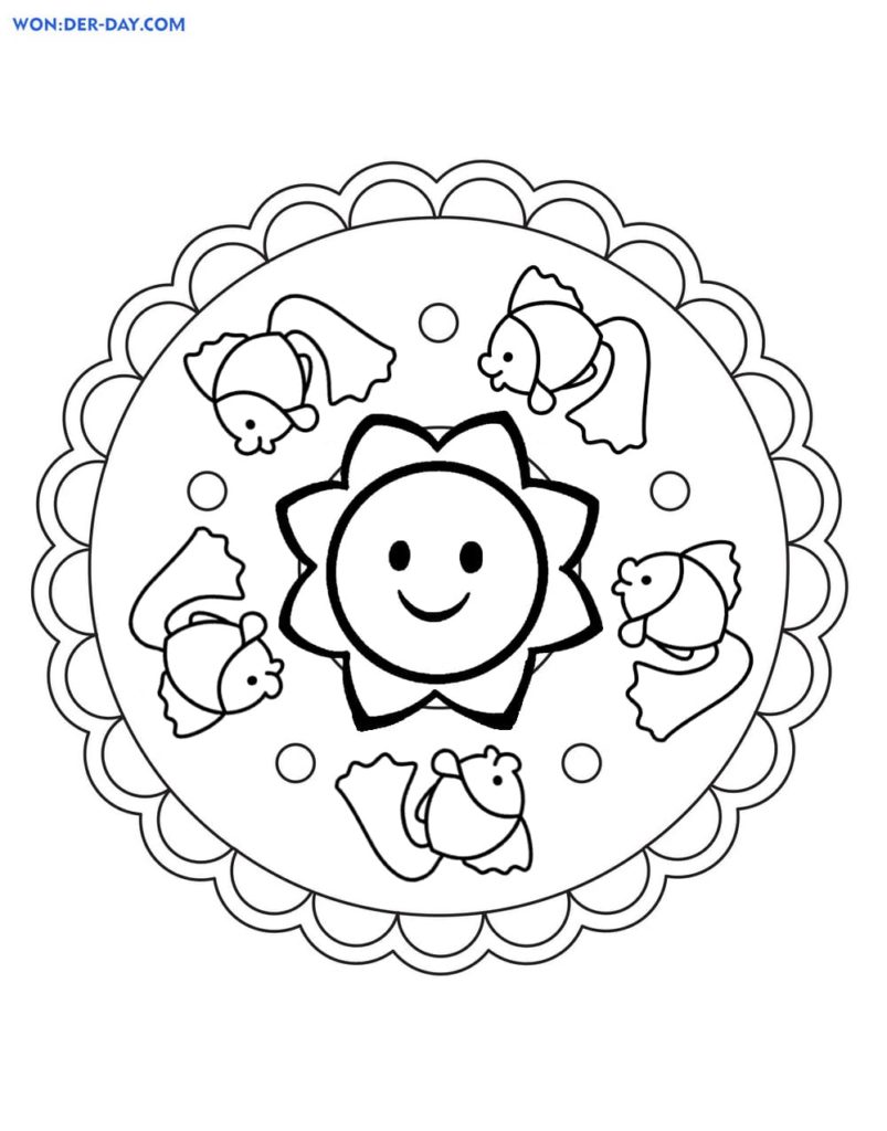 Ausmalbilder Mandala für Kinder   Malvorlagen zum Ausdrucken