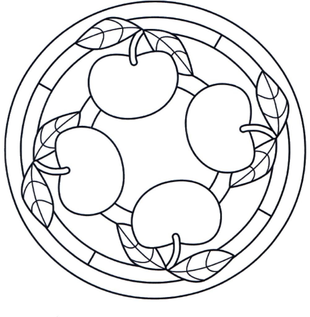 manzanas en un circulo