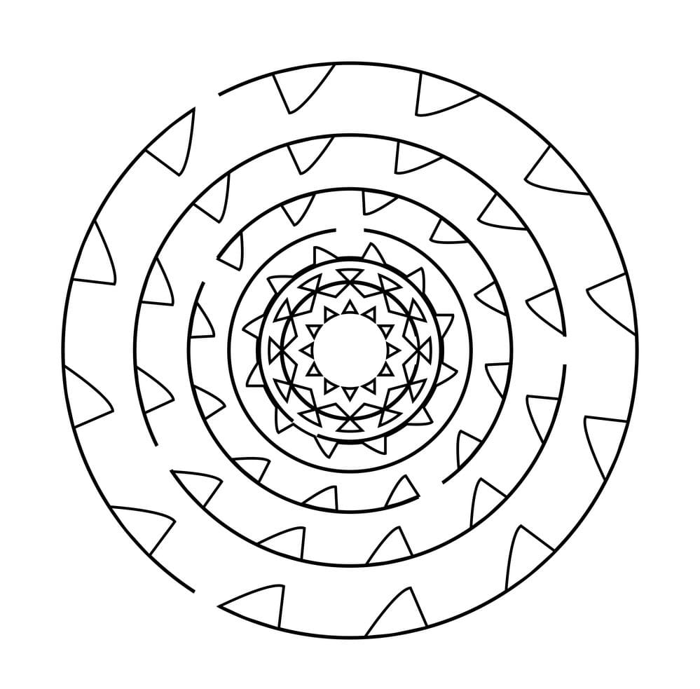 Mandala aux motifs géométriques