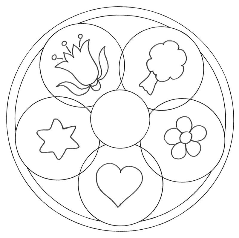 Mandala coloring page for kids