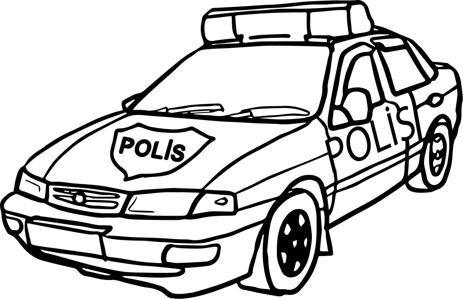 Раскраска машина полиция