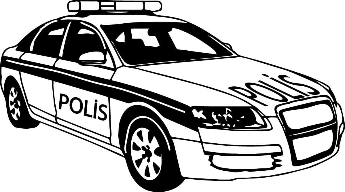 Полицейская машина | Раскраска для детей