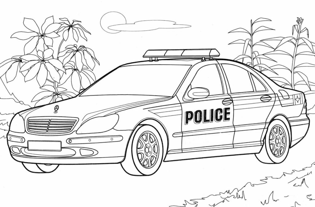Voiture de police Mercedes