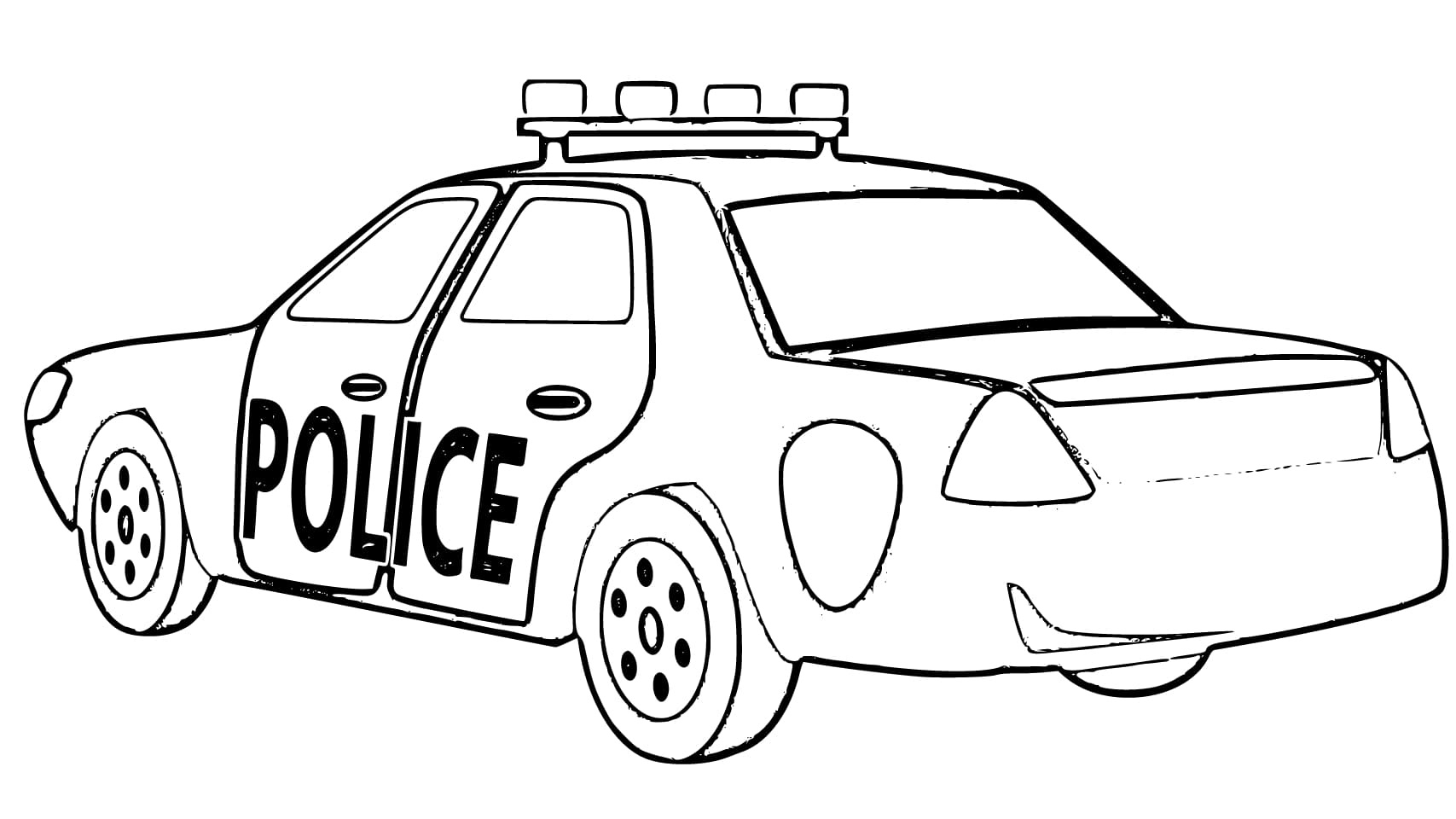 Dibujos de Coche de Policía para colorear 