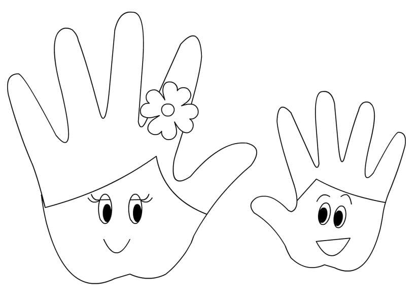 Hands with funny emoticons