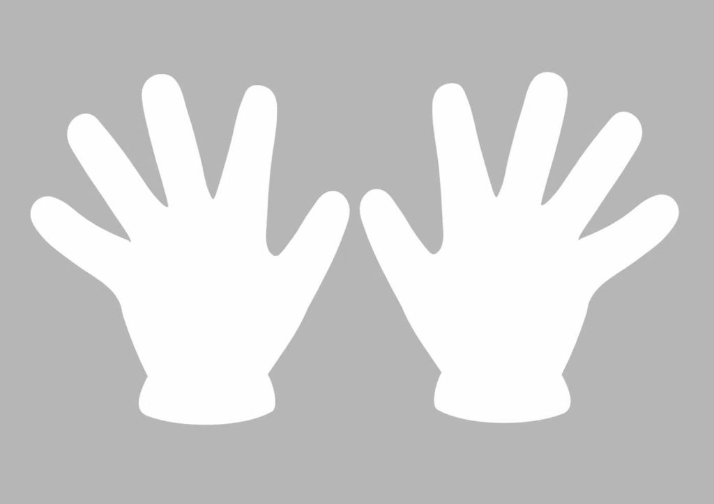 Hands on a gray background