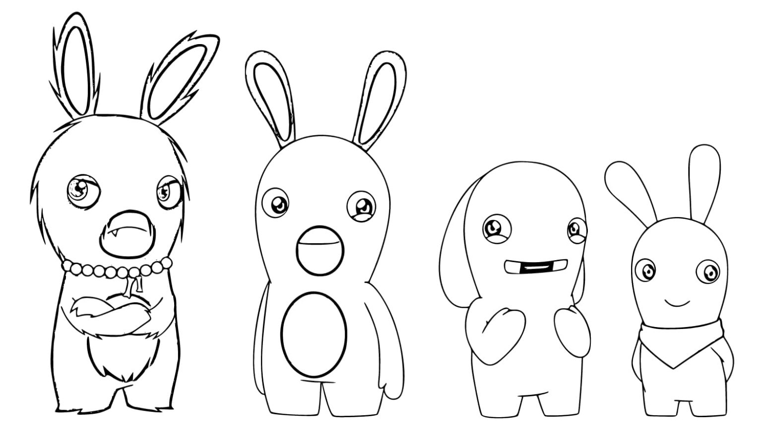 Rabbids Invasion Coloring Pages | WONDER DAY — Coloring pages for ...