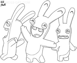 Rabbids Invasion Coloring Pages 