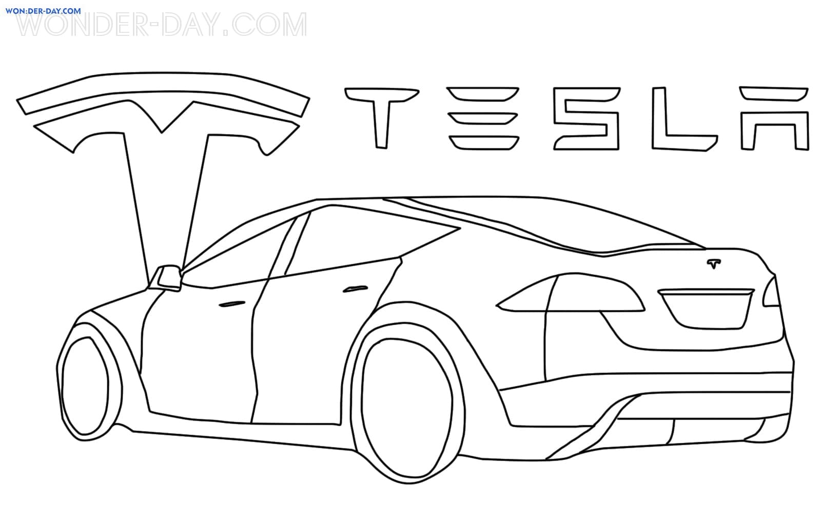 Dibujos de Tesla para colorear | Dibujos para colorear para niños